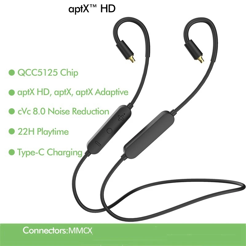 החדש QCC5125 Bluetooth אוזניות 5.0 שדרוג כבל AptX-HD & AptX אדפטיבית עבור MMCX - 2
