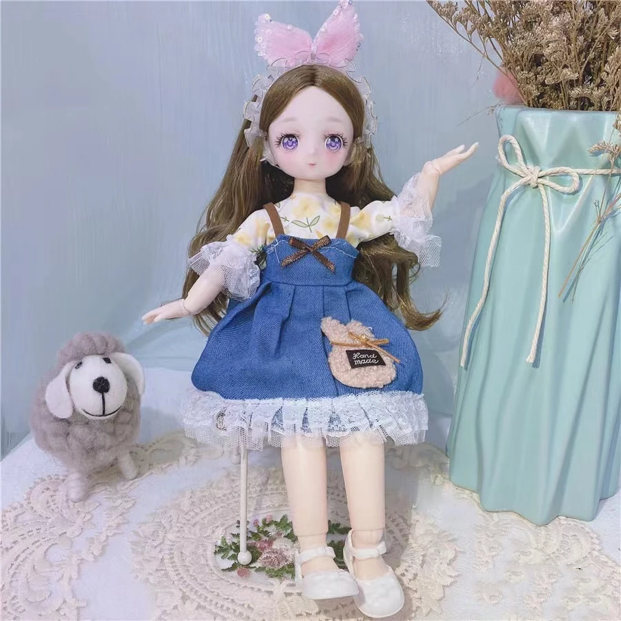 1/6 Kawaii בובה 30cm חמוד Blyth בובה משותפת הגוף אופנה BJD בובות צעצועים עם נעלי שמלה הפאה לפצות מתנות עבור ילדה pullip - 2