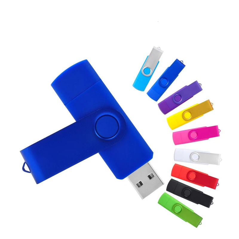 מותאם אישית לוגו כפול להשתמש אנדרואיד OTG USB Flash Drive כונן עט 4gb 8gb 16gb 32gb 64gb USB 2.0 Pendrive כונן פלאש מיקרו USB - 2