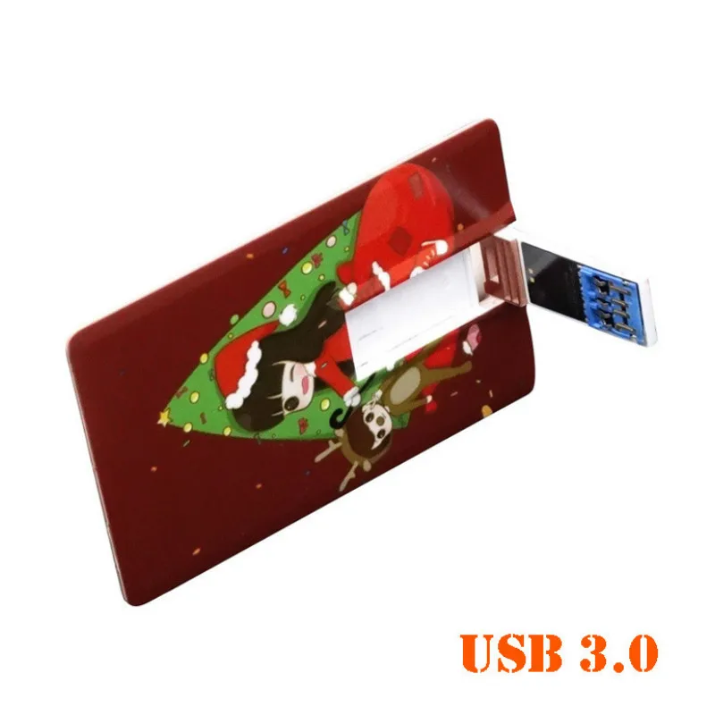 10PCS/LOT חינם שני הצדדים מלאה הדפסת כרטיס בנק האגודל הנהג כרטיס אשראי עסקי USB3.0 כונן פלאש עם לוגו מותאם אישית - 2