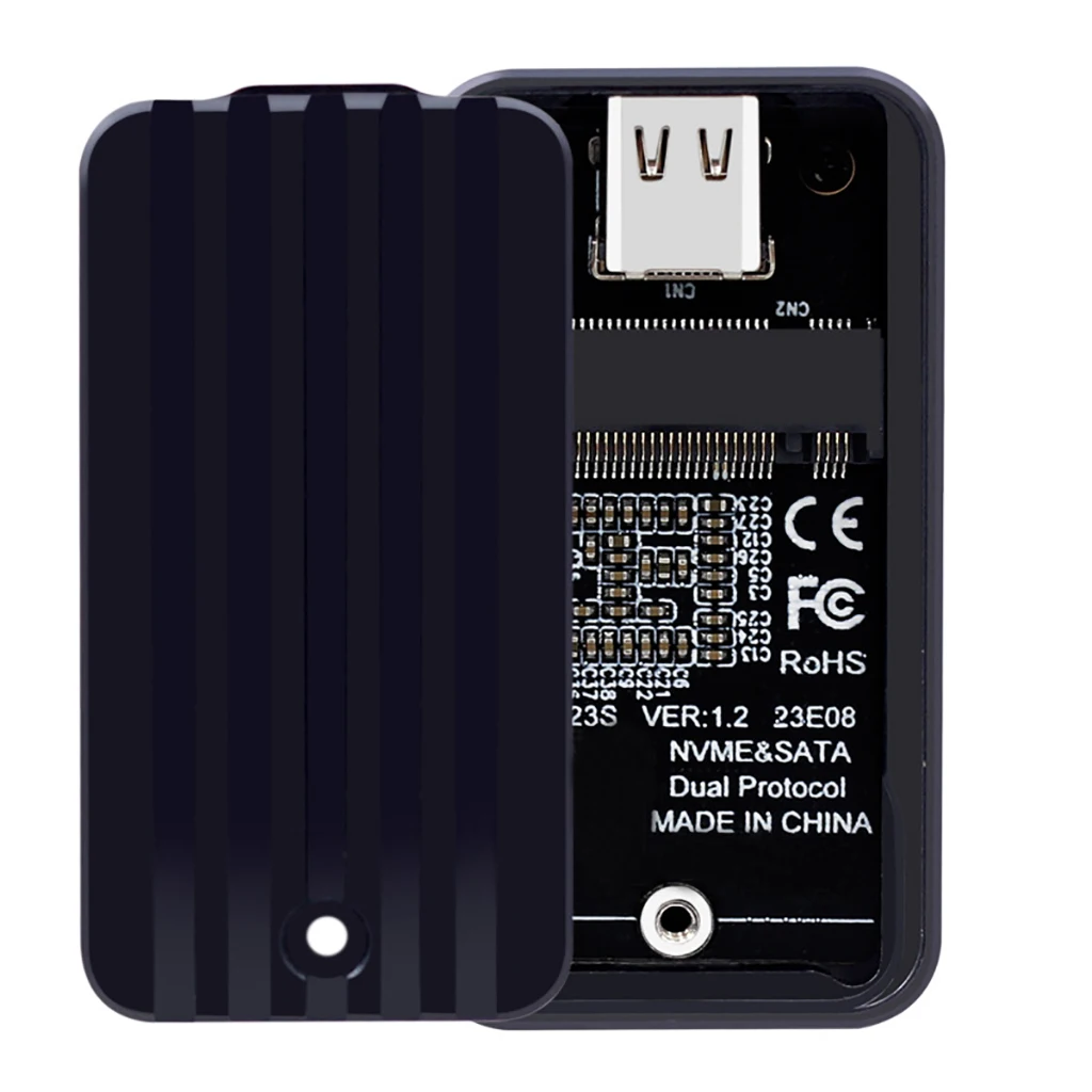 עבור M. 2 2230 NVMe & SATA כפולה-פרוטוקול SSD המתחם JMS581 סוג c-USB3.1 Gen2 10Gbps כונן קשיח חיצוני אלומיניום סגסוגת מקרה - 2