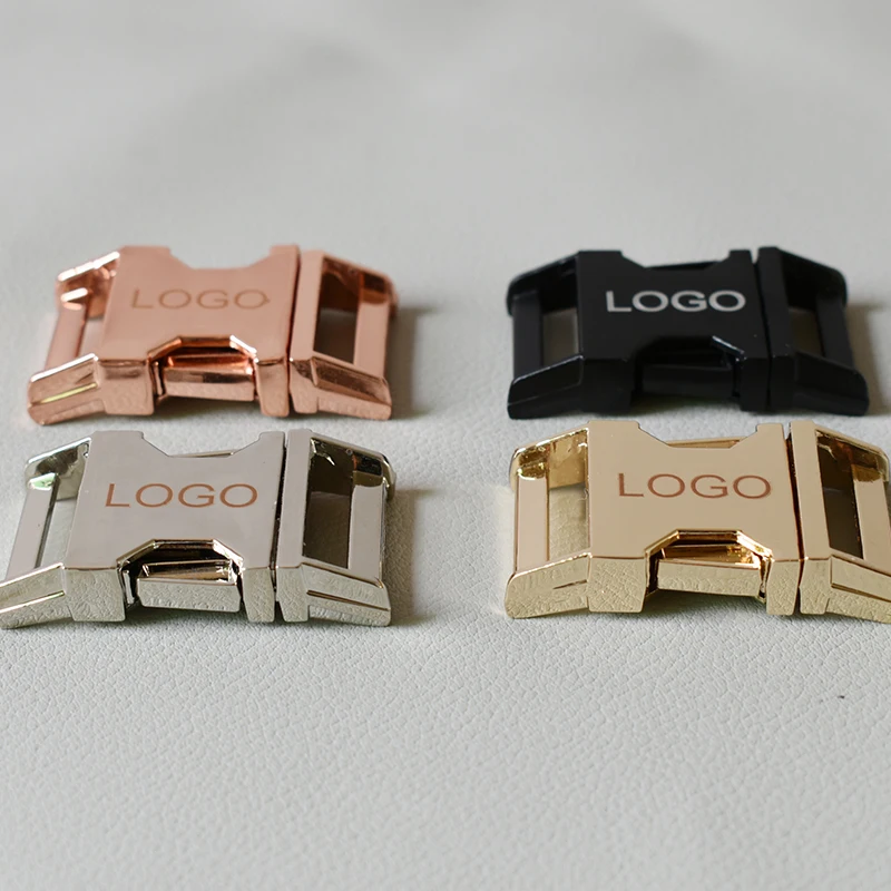 לוגו 100 יח ' מתכת צד לשחרר את האבזמים Pack עבור 20mm אנו מציעים חינם אותיות שירות DIY אביזרים-שבע colores - 2
