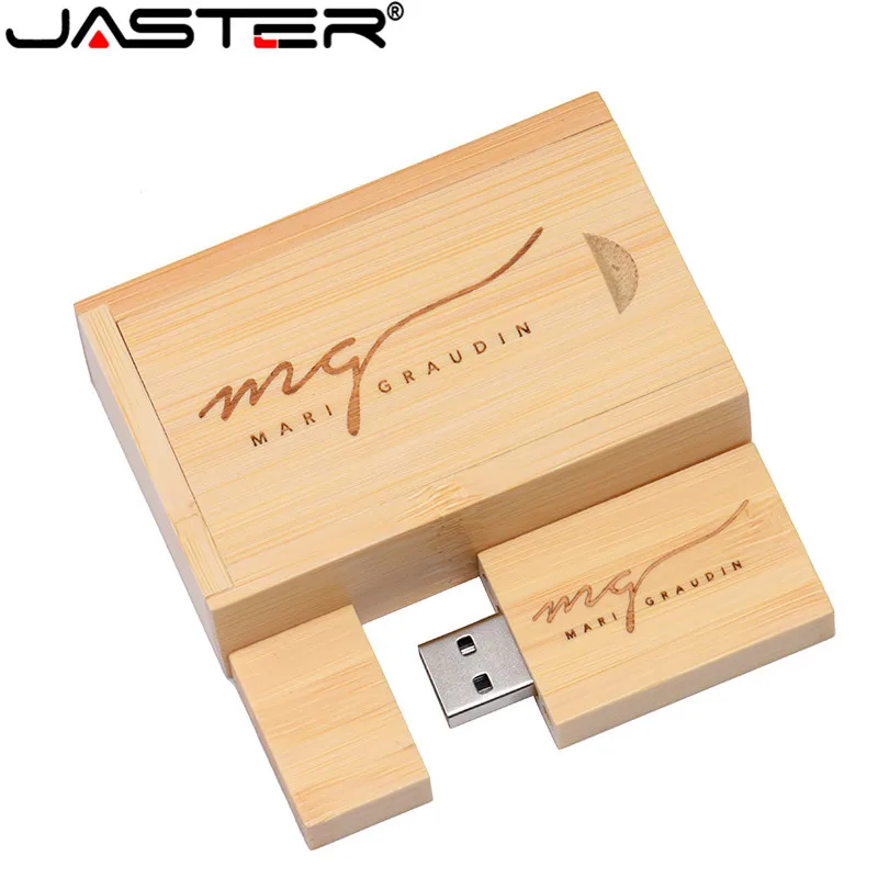 ג ' סטר (ללא סמל מותאם אישית) עץ USB כונן הבזק USB+תיבת pendrive 4GB 8GB 16GB 32GB 64GBcustom לוגו עבור צילום חתונה, מתנה - 2