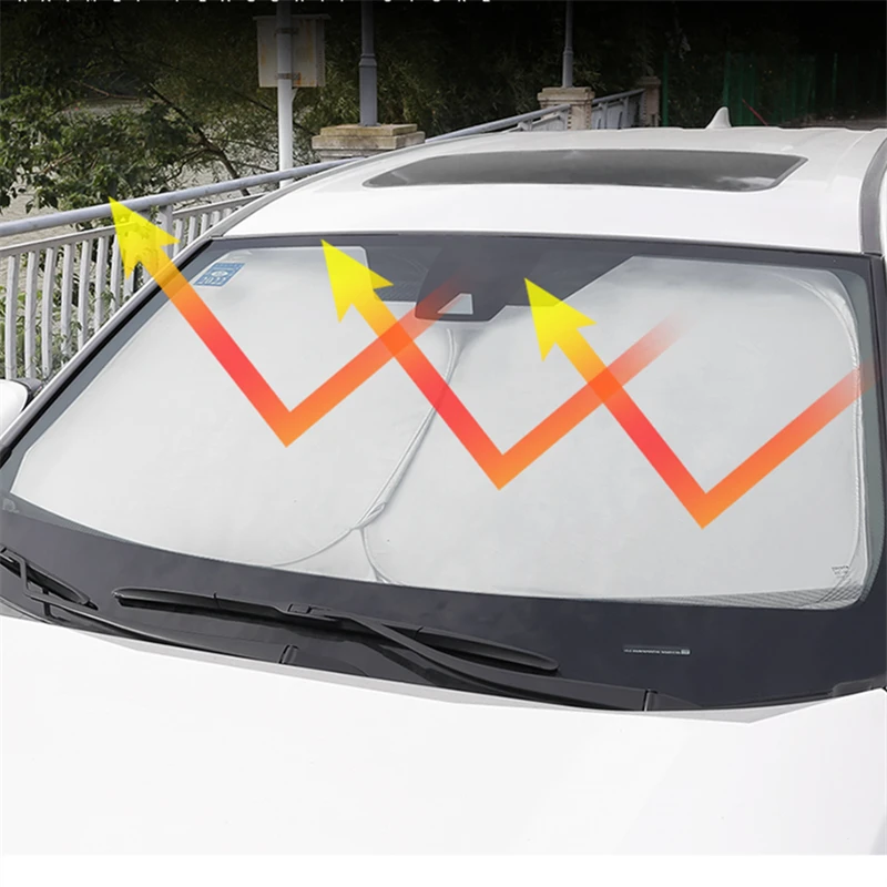 המכונית מגן השמש השמשה שמשיה אוטומטי קדמי לחלון שמש צל שמשת הרכב מגן על טויוטה RAV4 2019 2020 2021 אביזרים - 2