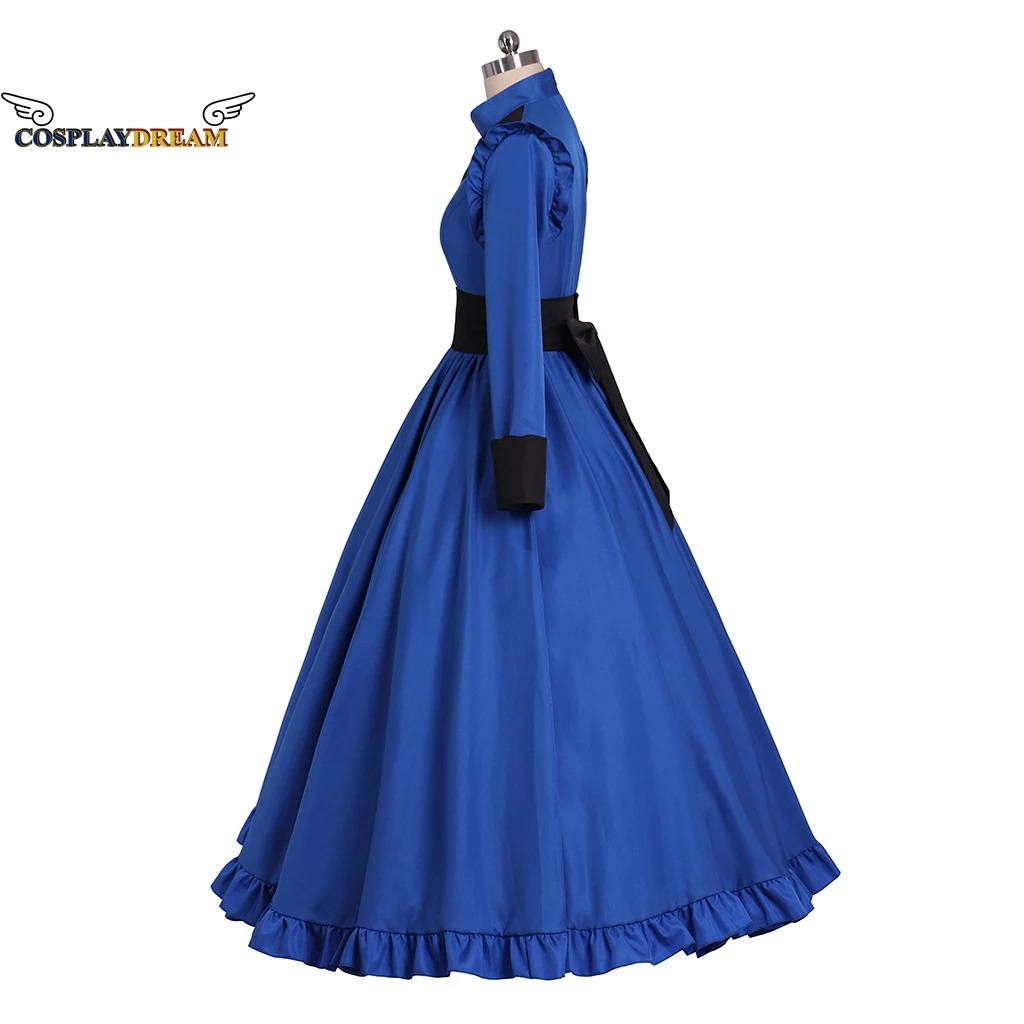 יובאבא תחפושות קוספליי יובאבא Cosplay כחול שמלת מסיבת ליל כל הקדושים תלבושת בהתאמה אישית למבוגרים בציר שמלה - 2
