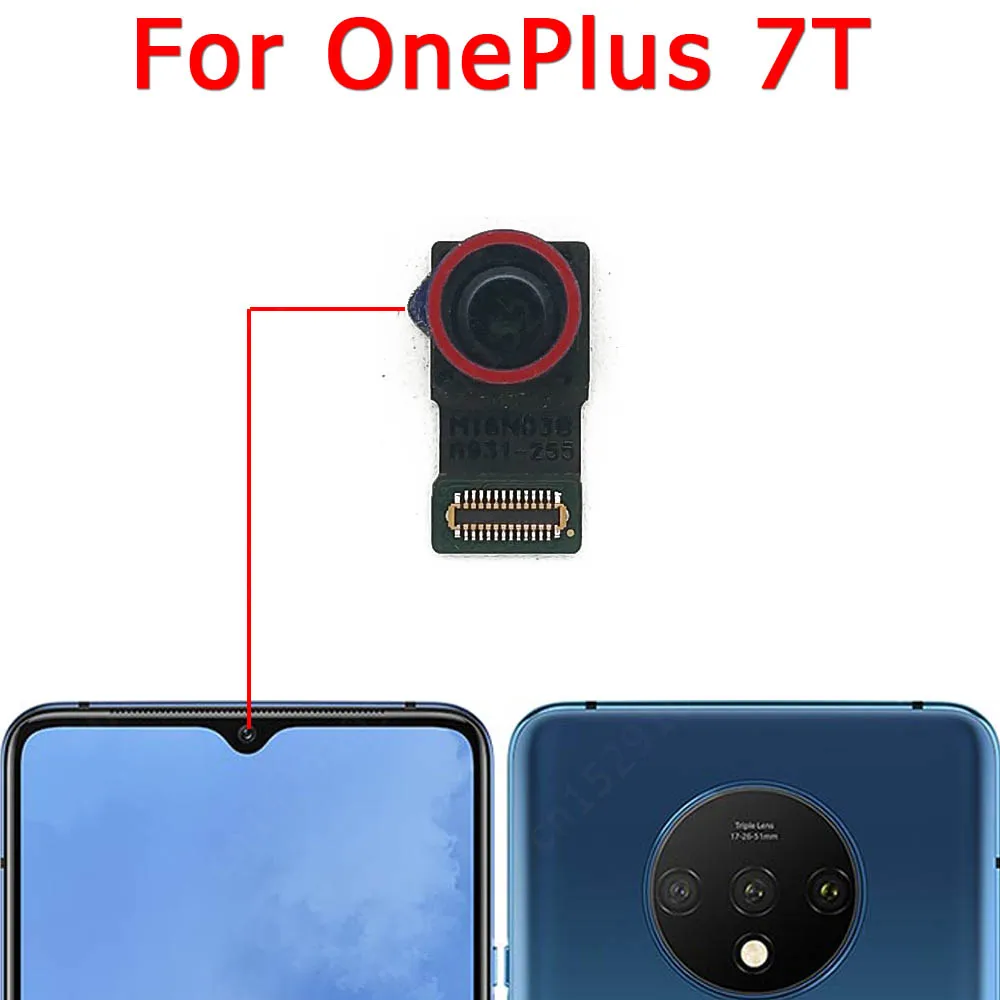 לפני Selfie גדול מודול המצלמה עבור Oneplus 7 Pro 1+ 7T 5G אחד ועוד מבט אחורי אחורי מקורי מול חלקי חילוף להגמיש כבלים - 2