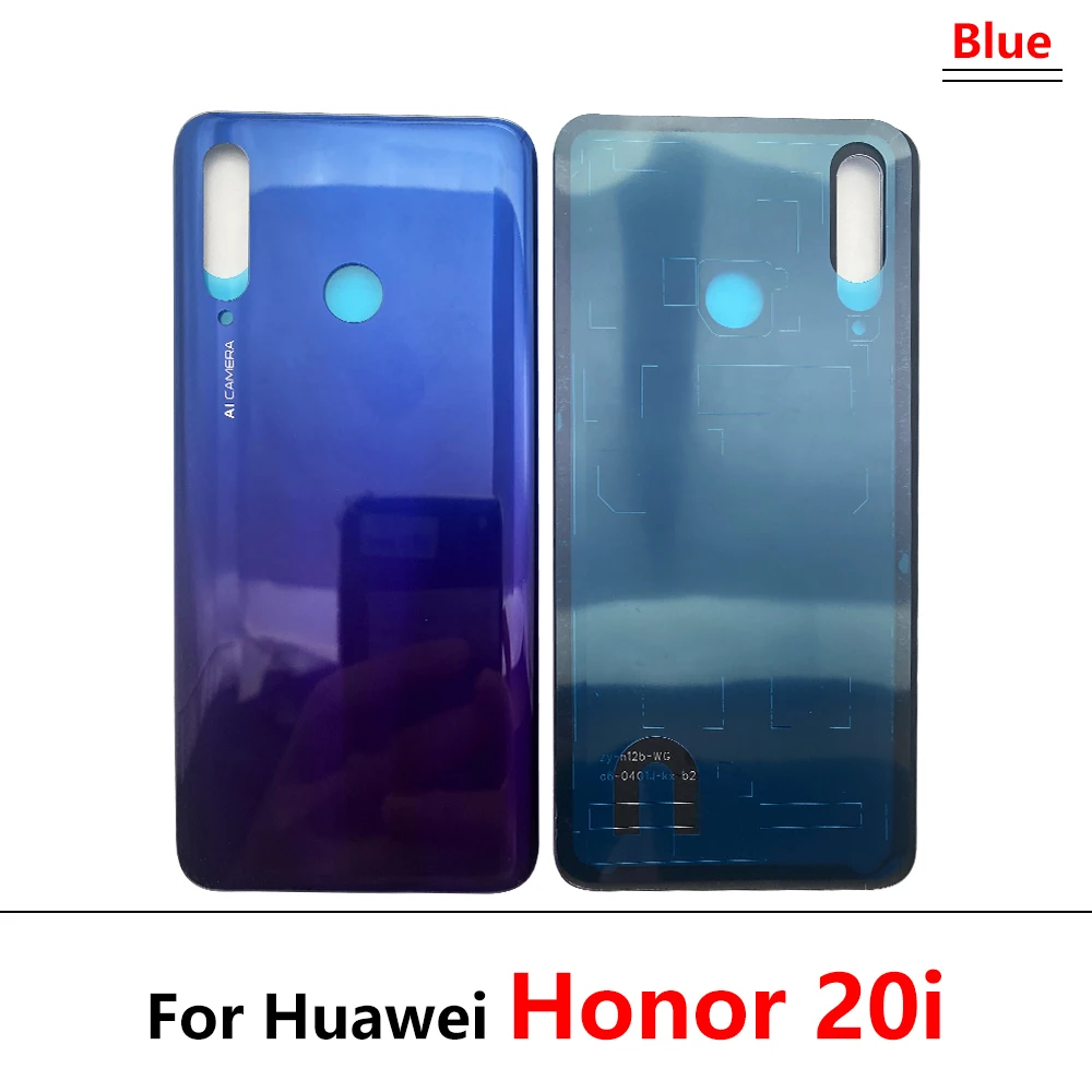 כיסוי אחורי עבור Huawei הכבוד 20אני דיור זכוכית מכסה הסוללה האחורית הדלת עבור Huawei הכבוד 20אני מקרה החלפה + מדבקה דבק - 2