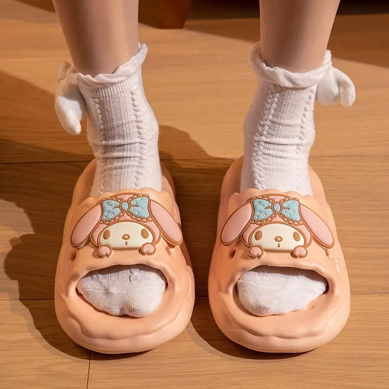 Sanrio הלו קיטי Cinnamoroll Kuromi נעלי נעל סנדלים אווה רך הביתה עם סוליות ללא החלקה אנימה Kawaii חמוד יצירתי מתנות קיץ - 2