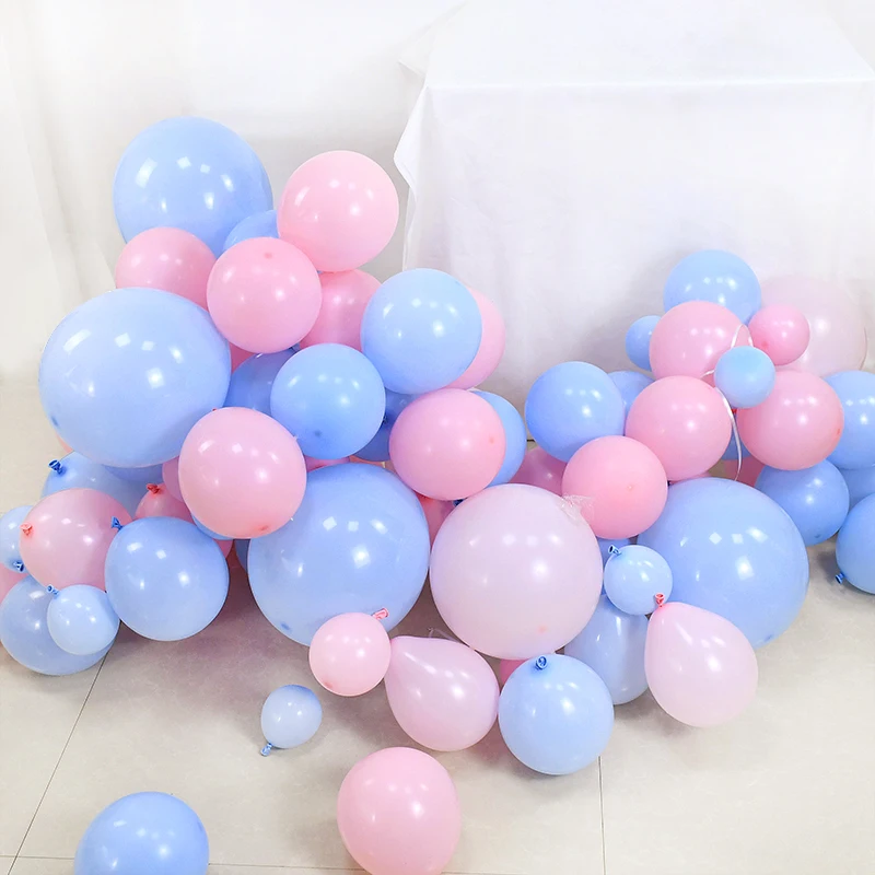 113pcs כחול ורוד פורח גרלנד מין לחשוף Ballons קשת ערכת ילד ילדה תינוק מקלחת קישוט Globos Babyshower ציוד למסיבות - 2