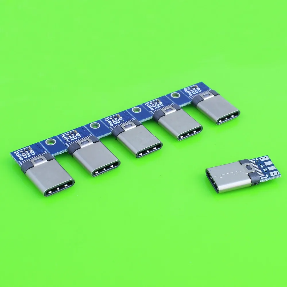 DIY 24pin USB 3.1 Type C USB-C זכר ריתוך הלחמה מחבר תקע מסוג SMT - 2