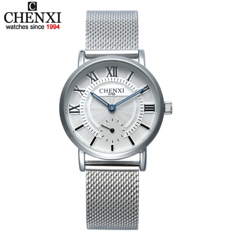 Relogio Feminino 2023 חם מכירה CHENXI לצפות בנשים פשוטה שעונים נירוסטה רשת חגורת קוורץ שעוני יד נשים המתנות הטובות ביותר - 2