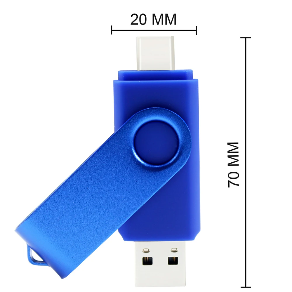 שחור כחול ירוק אדום 64G מסתובב סוג C USB2.0 כונן הבזק מסוג USB במהירות גבוהה חם למכור מחשב נייד USB Flash Drive - 2
