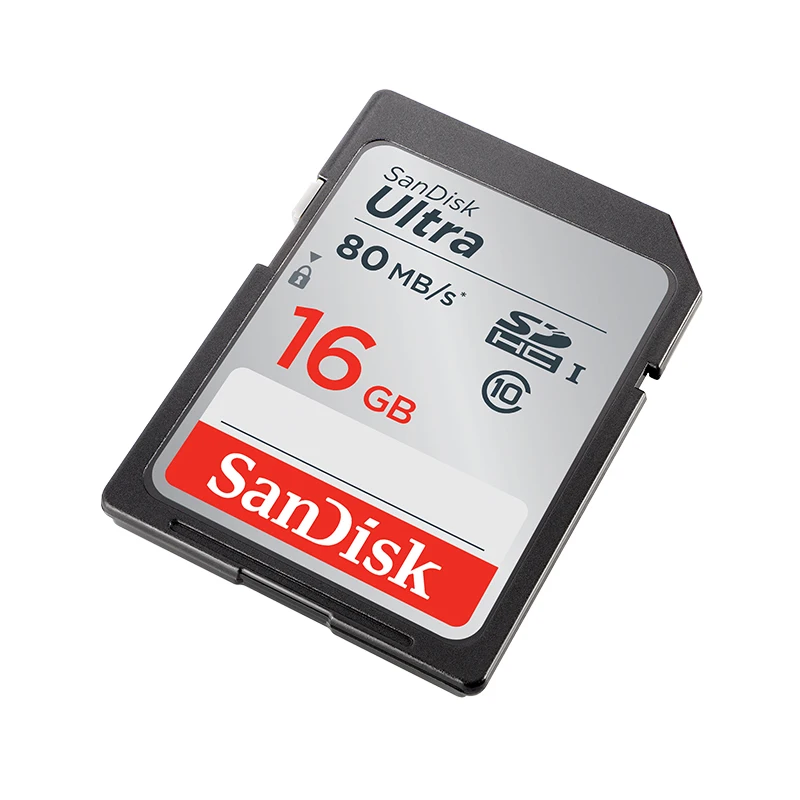 כרטיס זכרון SanDisk Ultra SDHC כרטיס SD 16GB C10 80MB/s מהירות קריאה UHS-אני Full HD מצלמה מצלמת וידאו (SDSDUNC-016G-ZN6IN) - 2