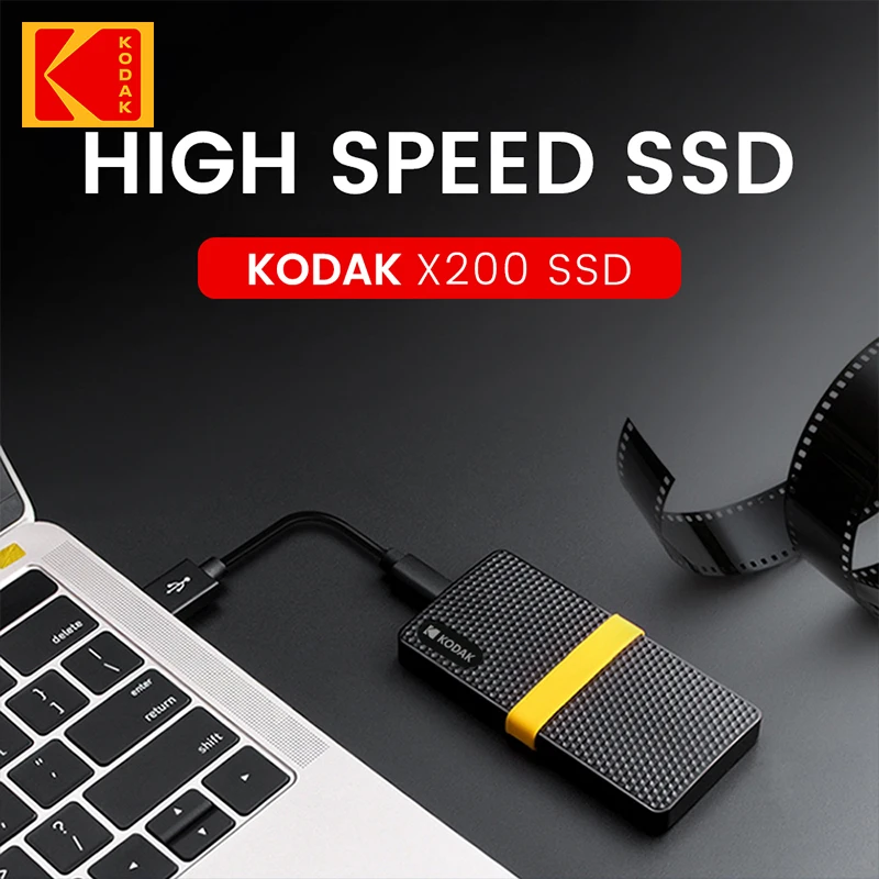קודאק x 200, x חיצוני 1TB SSD כונן קשיח HD Externo 1TB USB3.1 מיני נייד SSD 1TB עבור מחשבים ניידים החכם PS4 מחשב MAC טלוויזיה - 2