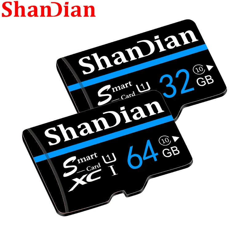 ShanDian זיכרון כרטיס חכם כרטיס sd 32gb class 10 32GB 64GB 16GB 8GB tf כרטיס Smartsd עט כונן זיכרון פלאש בדיסק עבור טלפון חכם - 2