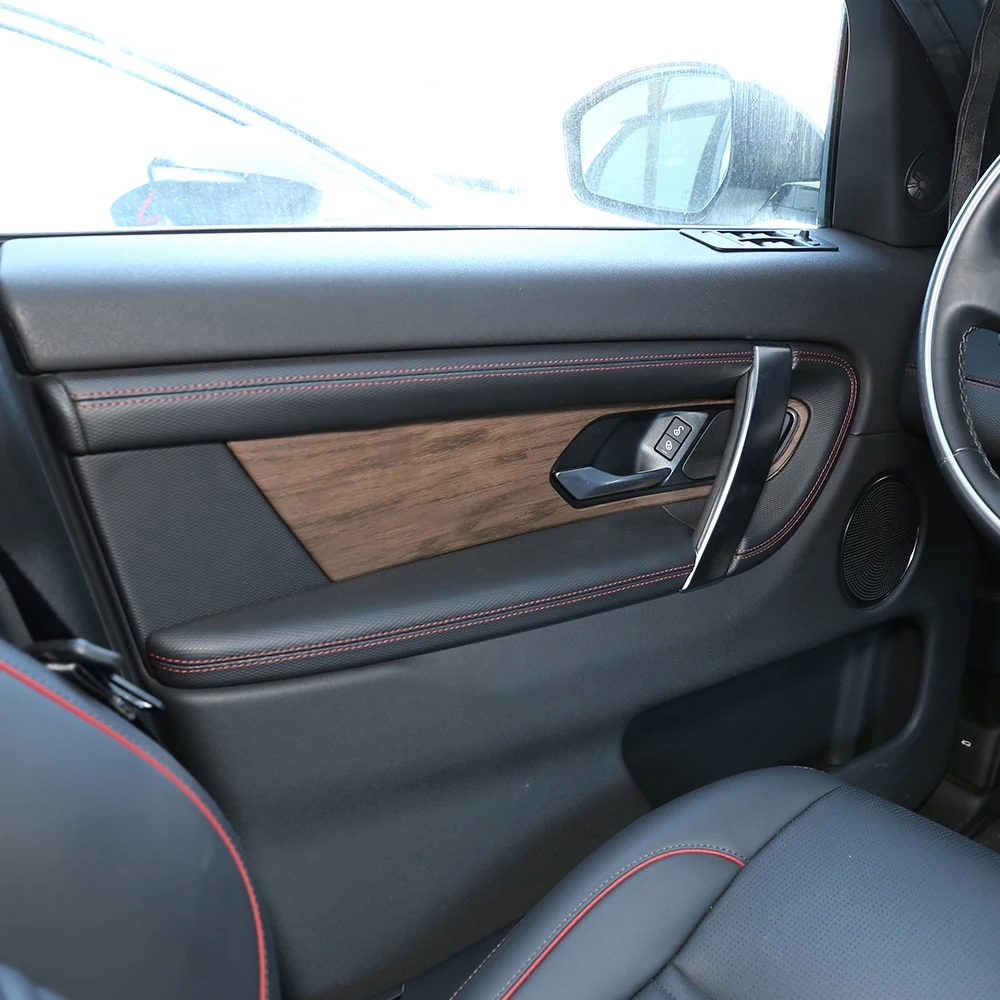 4pcs דלת המכונית הפנימי להתמודד עם פנל קישוט מכסה לקצץ את שרירי הבטן סיבי פחמן עבור לנד רובר דיסקברי ספורט 2020 הפנים אביזרים - 2