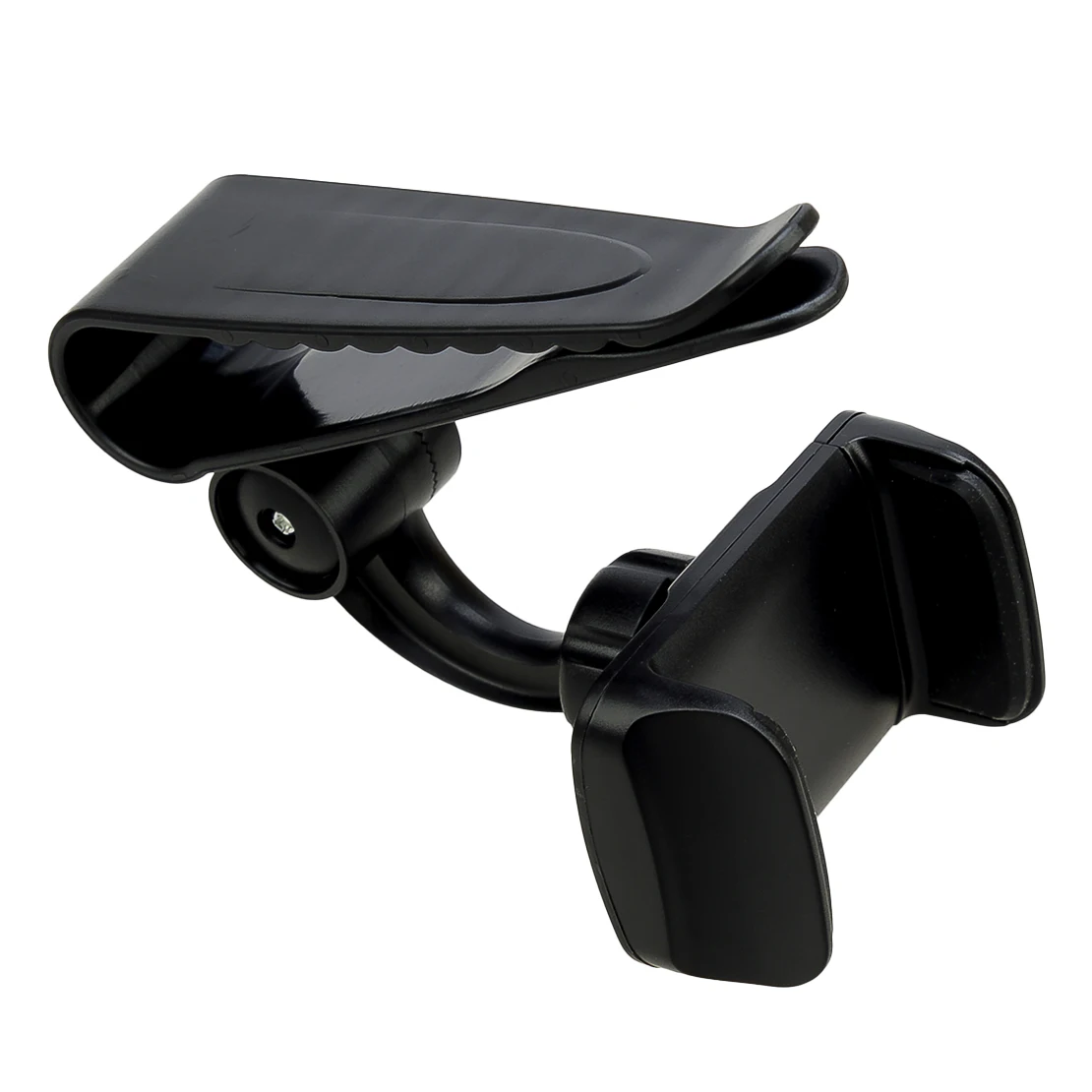 אוניברסלי שחור 360° Rotatable המכונית מגן השמש הטלפון הר מחזיק עם קליפ פלסטיק ABS - 2