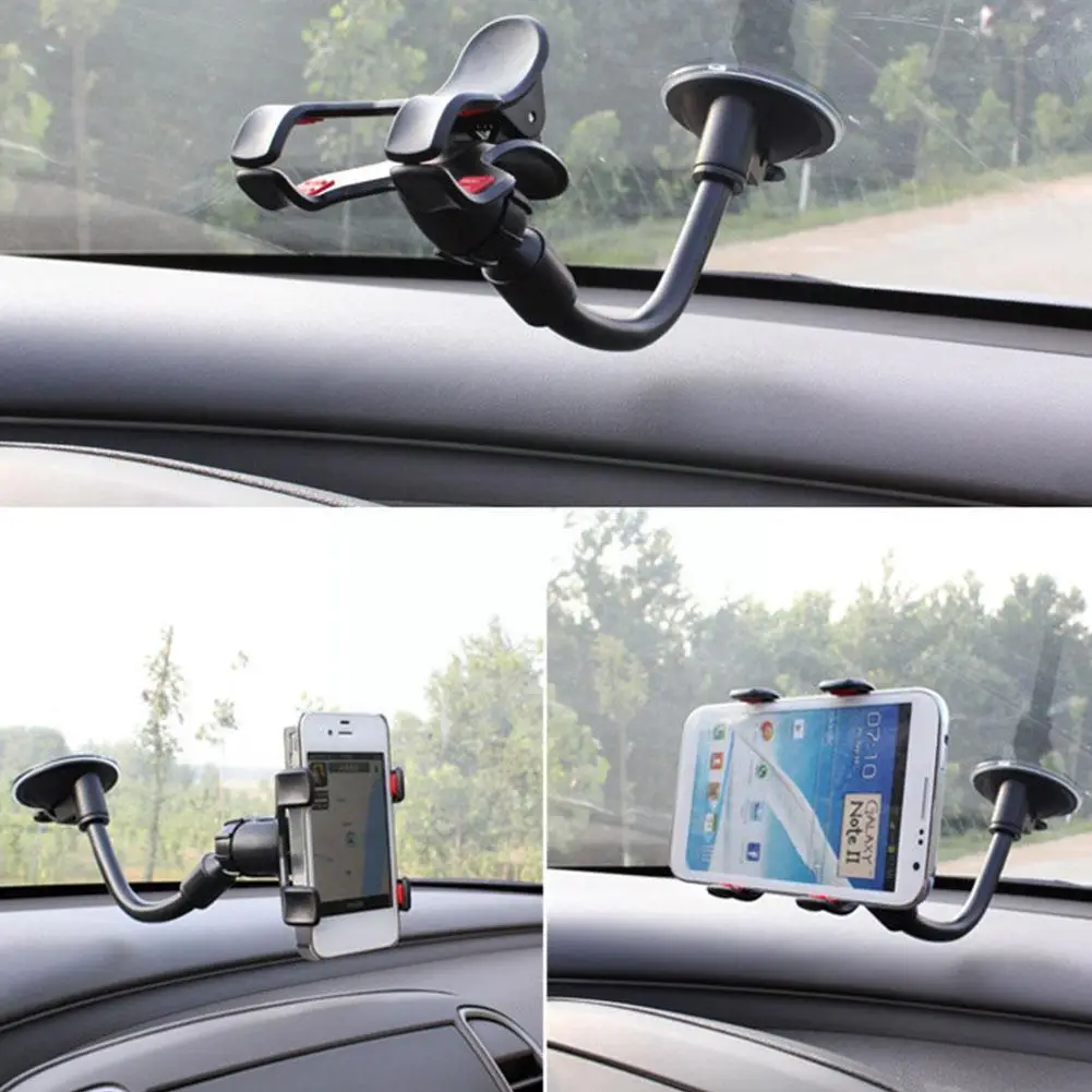 360° הטלפון מחזיק רכב מדרגי זכוכית כוס יניקה השולחן מסך תושבת לנייד לרכב GPS בעל אוטומטי חכם לעמוד גדולים E6O0 - 2
