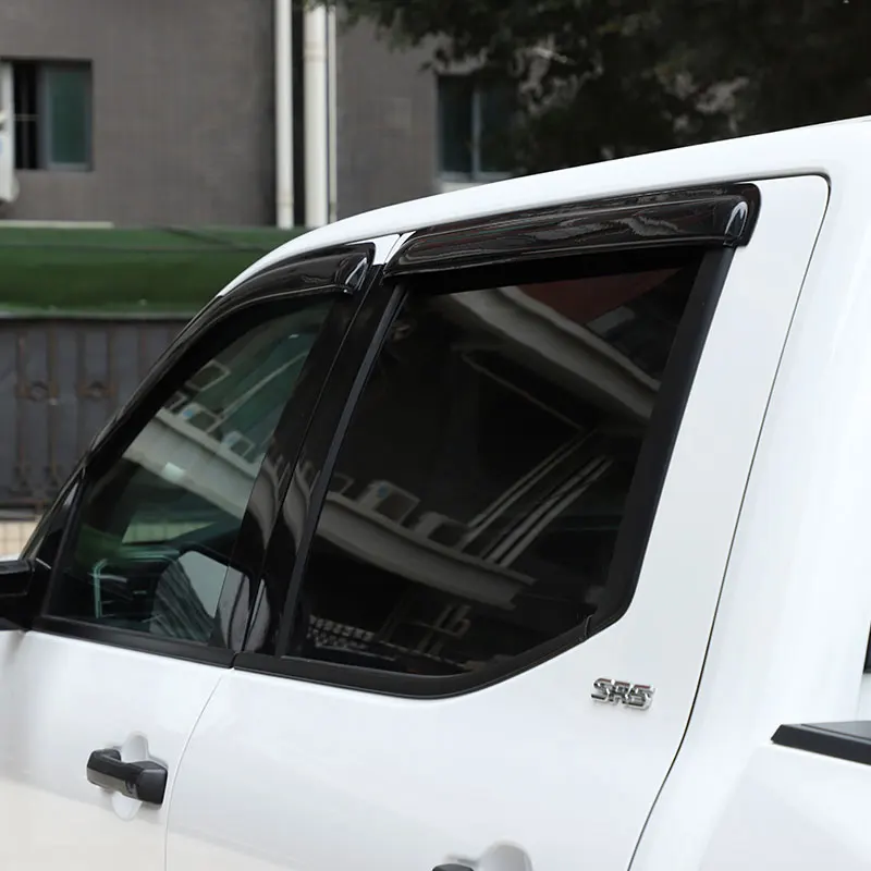 עבור טויוטה טונדרה 2022-2023 ABS מכונית שחורה, חלון שמש גשם צל הקסדות מגן מקלט כיסוי מגן לקצץ אביזרי רכב - 2