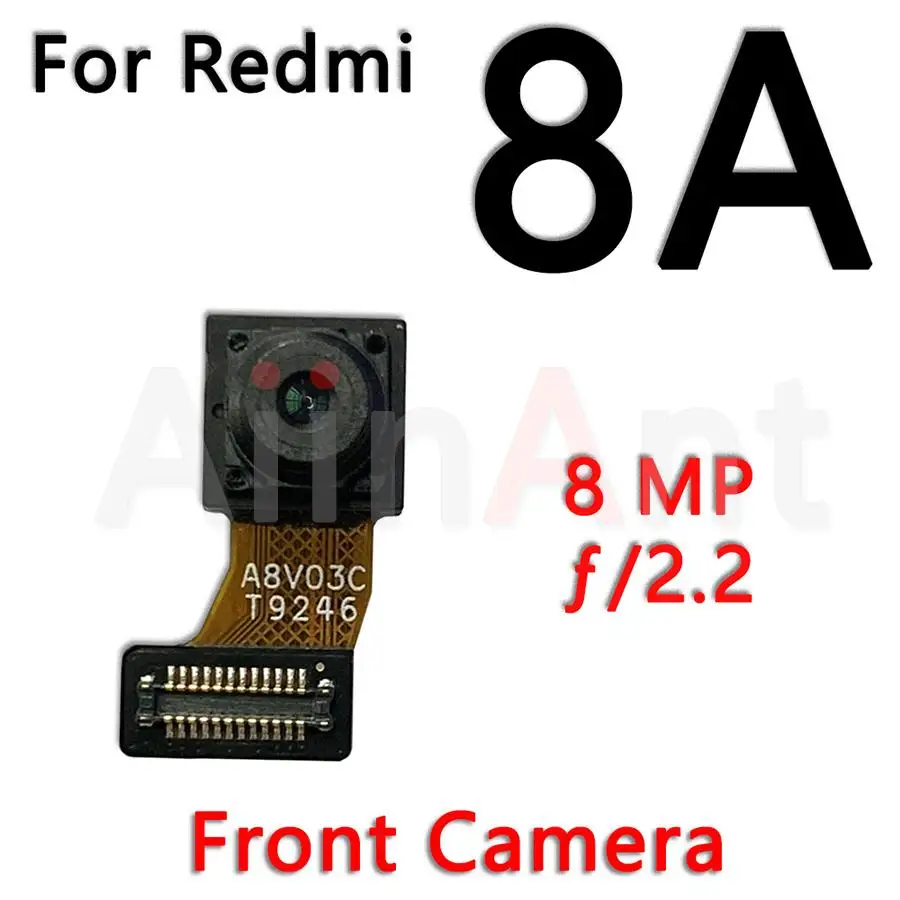 המקורי קטן, מצלמה קדמית להגמיש עבור Xiaomi Redmi הערה 8 8A Pro Plus מאקרו עומק רחב העיקרית גדול בחזרה מצלמה אחורית להגמיש כבלים - 2