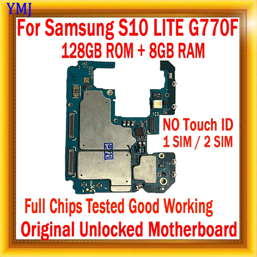 משלוח חינם 128GB ROM עבור Samsung Galaxy S10 לייט G770F SM-G770F לוח האם המקורי סמארטפון ההיגיון לוח ראשי עבודה מלא - 2