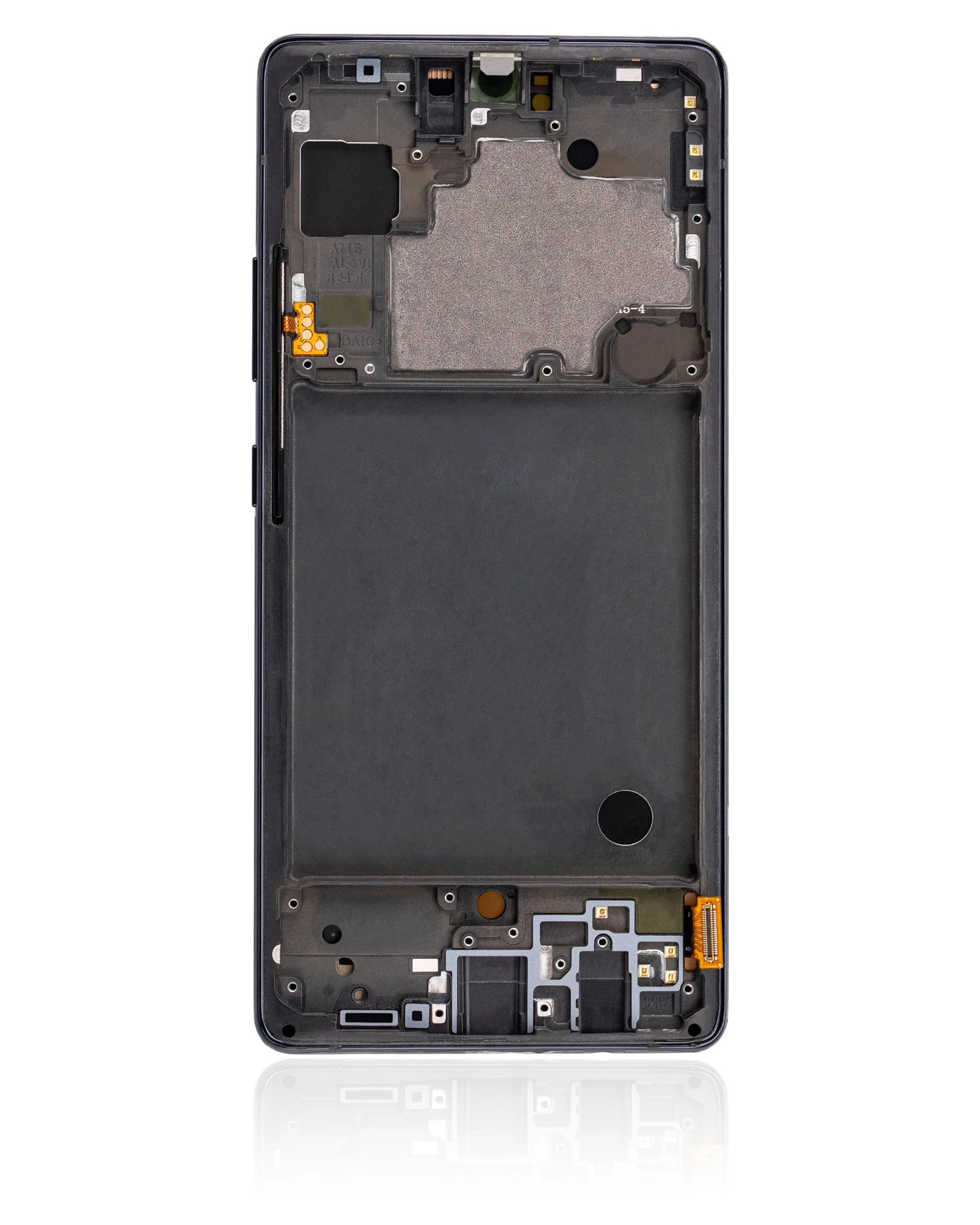 AMOLED להרכבה עם מסגרת החלפה עבור Samsung Galaxy A71 5G (A716U/2020) (משופץ) (פריזמה קוביה שחורים) - 2