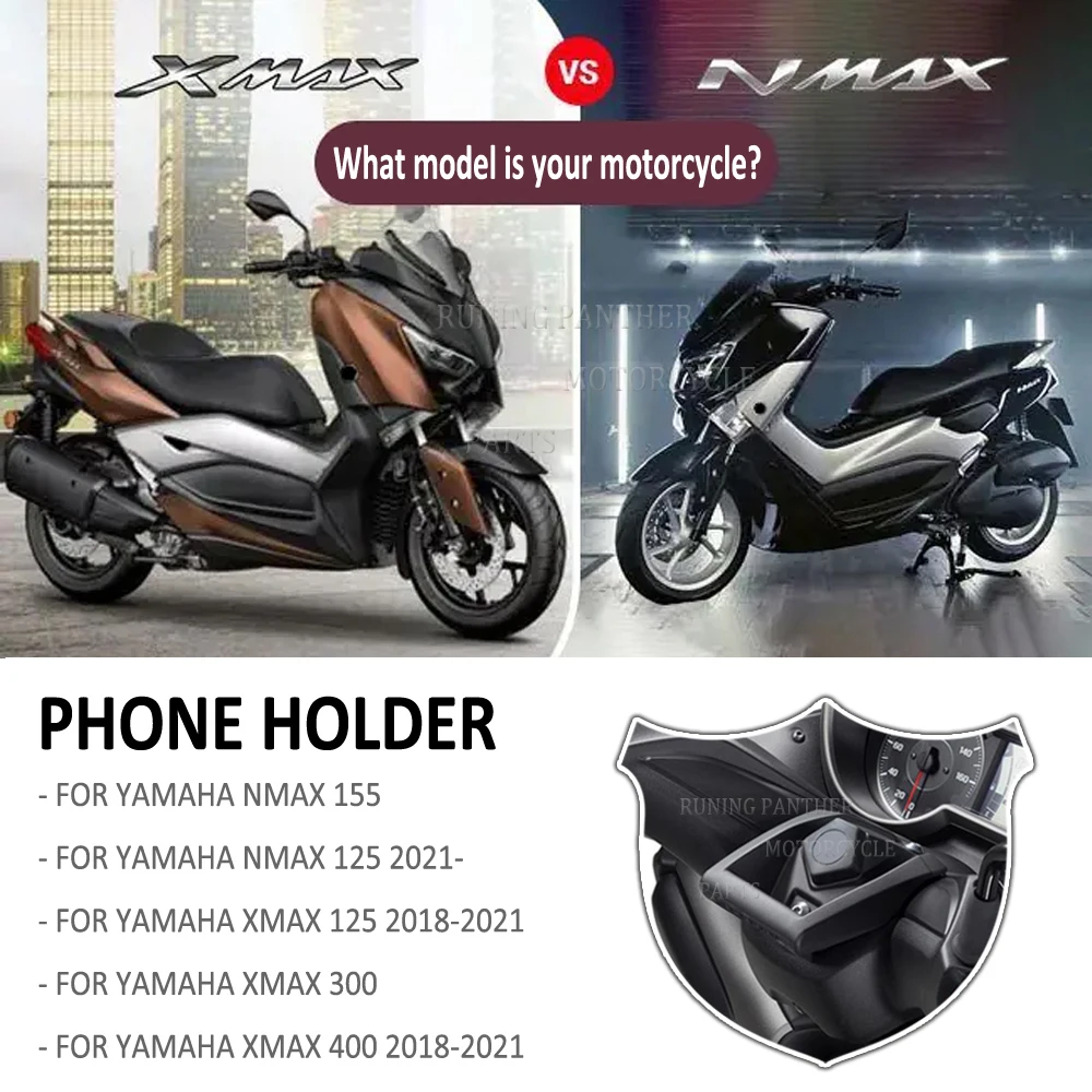 עבור ימאהה XMAX NMAX 125 X-MAX 300 N-MAX 155 אופנוע טלפון GPS ניווט סוגר אלחוטי USB לטעינה יציאת מחזיק הר - 2