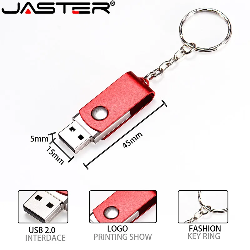 ג ' סטר USB פלאש כונן 128GB עט כונן 64GB USB USB 2.0 זיכרון עבור המחשב הסיטונאי מותאם אישית לוגו מתנה מחזיק מפתחות בתפזורת - 2