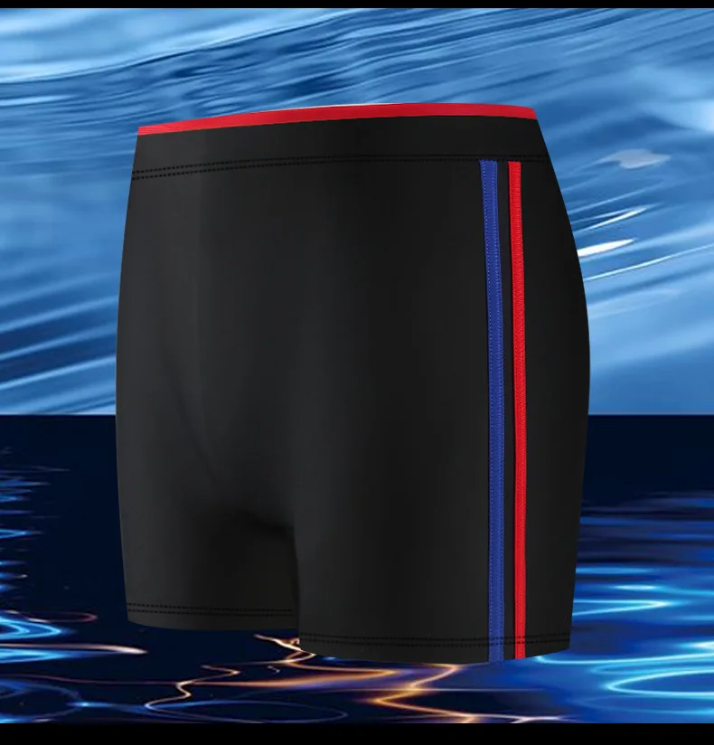 גברים בגדי ים רופף מסוגנן יבש מהירה לשחות מכנסיים קצרים סקסיים קיץ בגדי ים של גברים לשחות מכנסיים קצרים חוף Mens לשחות - 2
