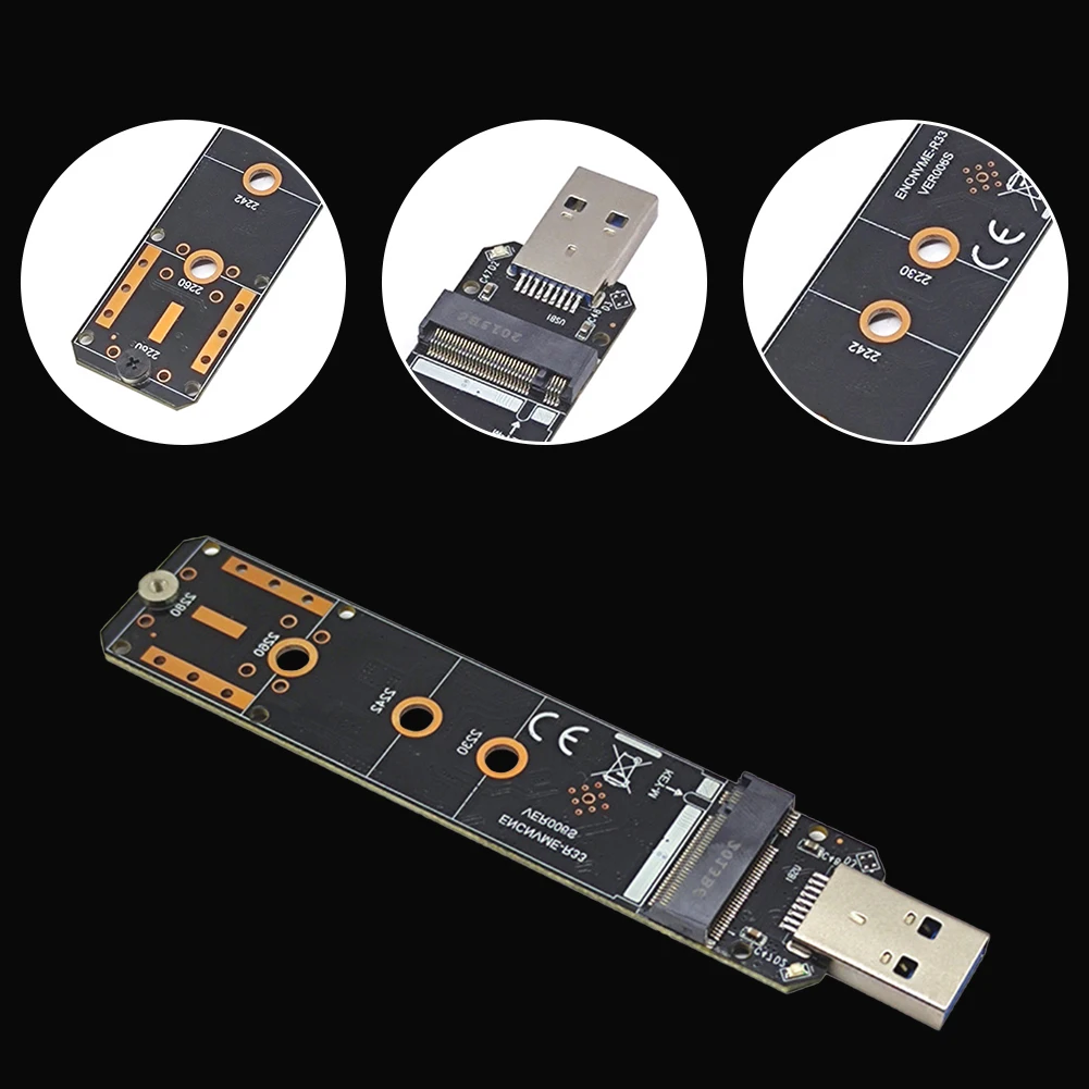 M. 2 ל-USB 3.1 SSD מתאם מ. 2 NVME PCIe SATA כפול פרוטוקול SSD לוח 2230 2242 2260 2280 NVME SATA M. 2 SSD כרטיס מתאם - 2