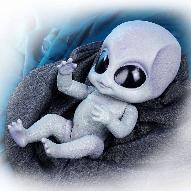 Reborns זר סימולציה תינוק חמוד סיליקון זר צעצוע Reborns גופות של חוצנים ויניל זר בובות עם עיניים גדולות - 2