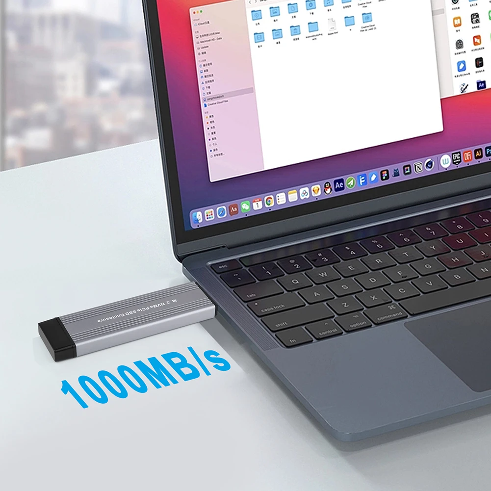 M2 NVMe SSD גדרה מ. 2 USB3.1 Gen2 10Gbps אלומיניום SSD במקרה USB+Type-C כפול ממשק חיצוני המתחם עבור M2 NVMe PCIe - 2