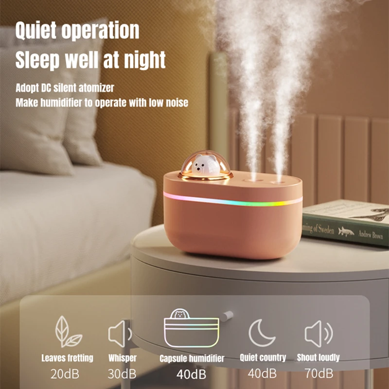 נייד אלחוטי אוויר מכשיר אדים USB חשמלי חיוני שמן מפזר עם אור LED צבעוני לחדר בבית ניחוח ניחוח מטהר - 2