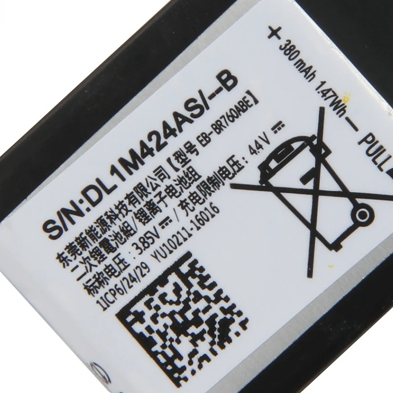 החלפה סוללה עבור סמסונג Gear S3 הגבול / קלאסי SM-R770 SM-R760 SM-R765 EB-BR760ABE SM-R765S נטענת 380mAh - 2