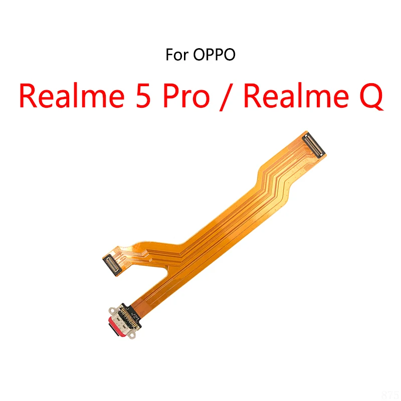 USB טעינת Dock מחבר מטען יציאת שקע ג ' ק תקע להגמיש כבלים עבור OPPO Realme 5 Pro / Realme ש - 2