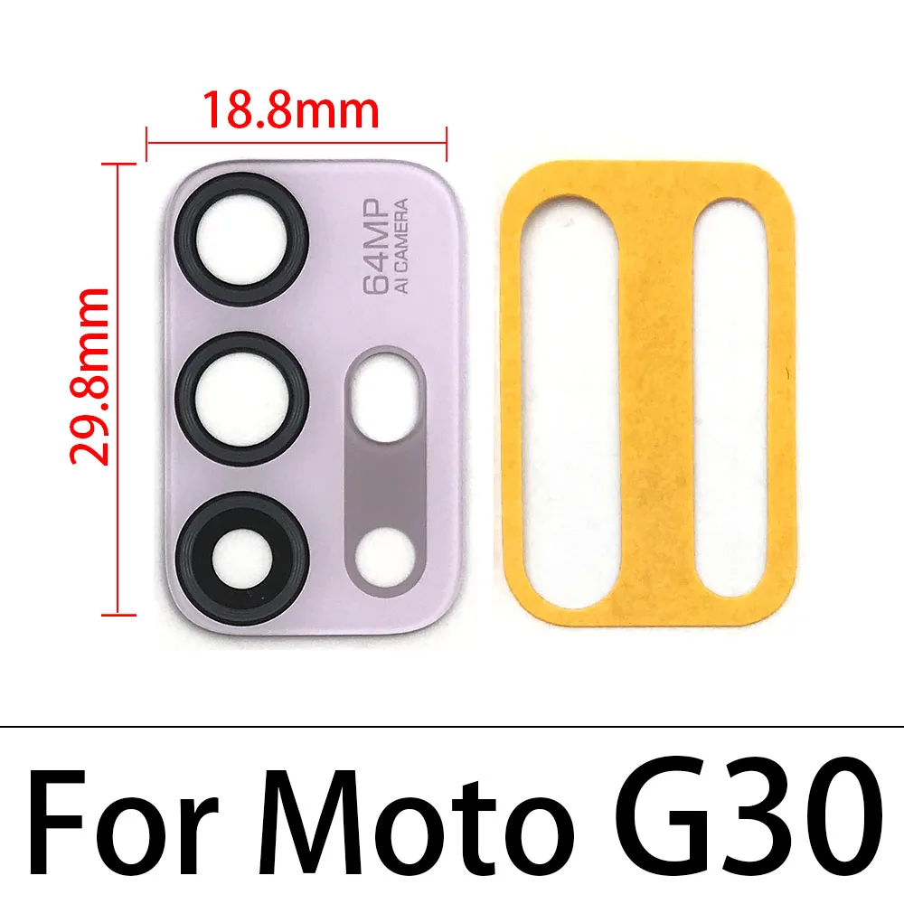 2Pcs，100% המקורי בחזרה מצלמה אחורית עדשת זכוכית עם Ahesive חלקים עבור Motorola Moto G22 G23 G32 G42 G52 G53 G30 G50 G60 G62 G71 - 2