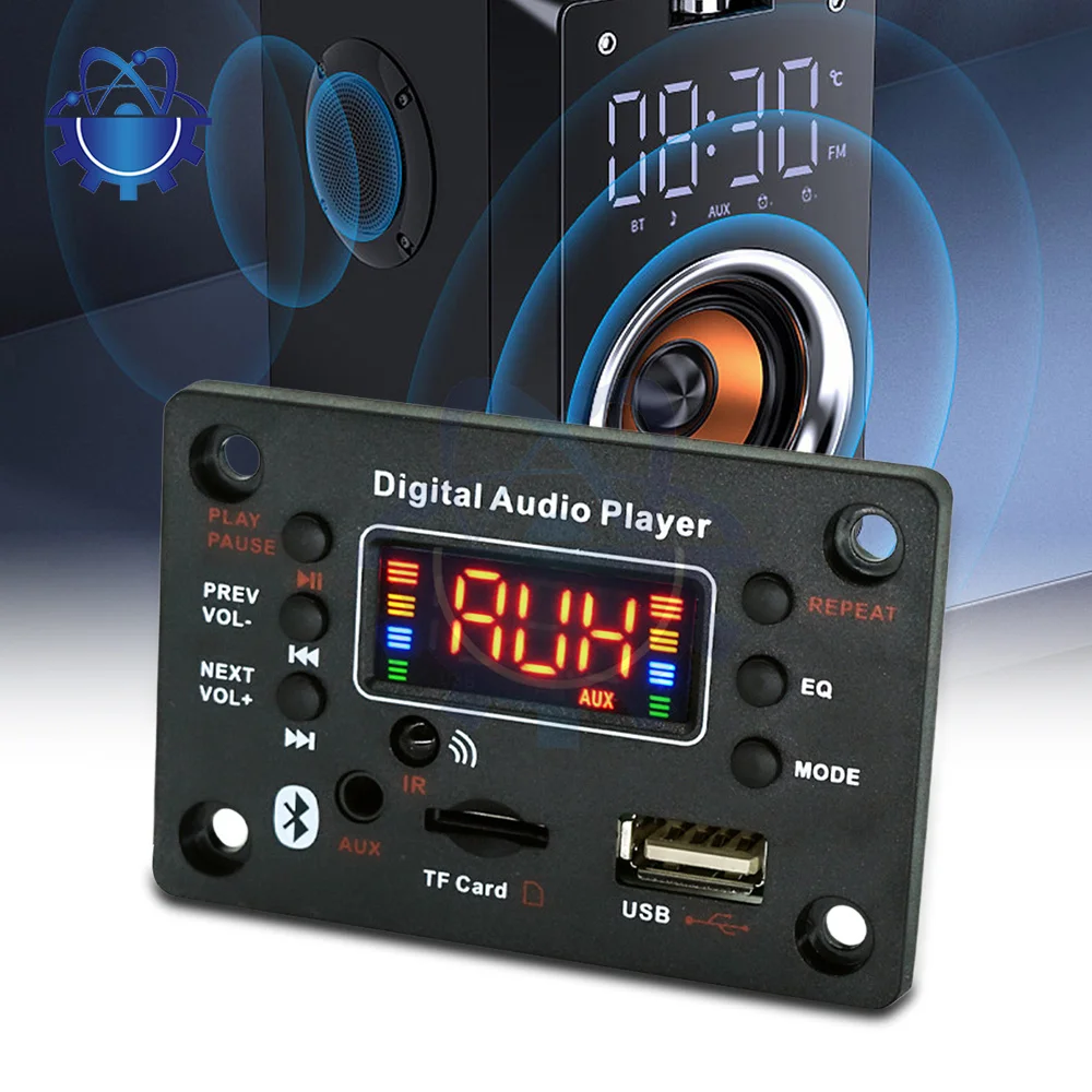 DC7-25V 2*40W 80W מגבר Bluetooth 5.0 מפענח MP3 לוח נגן MP3 12V רכב רדיו FM מודול TF USB AUX דיבורית שיחה הרשומה - 3