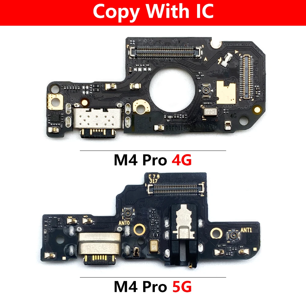 20 יח USB לטעינה יציאת לוח להגמיש כבלים מחבר עבור Xiaomi פוקו M4 Pro 4G 5G מיקרופון - 3