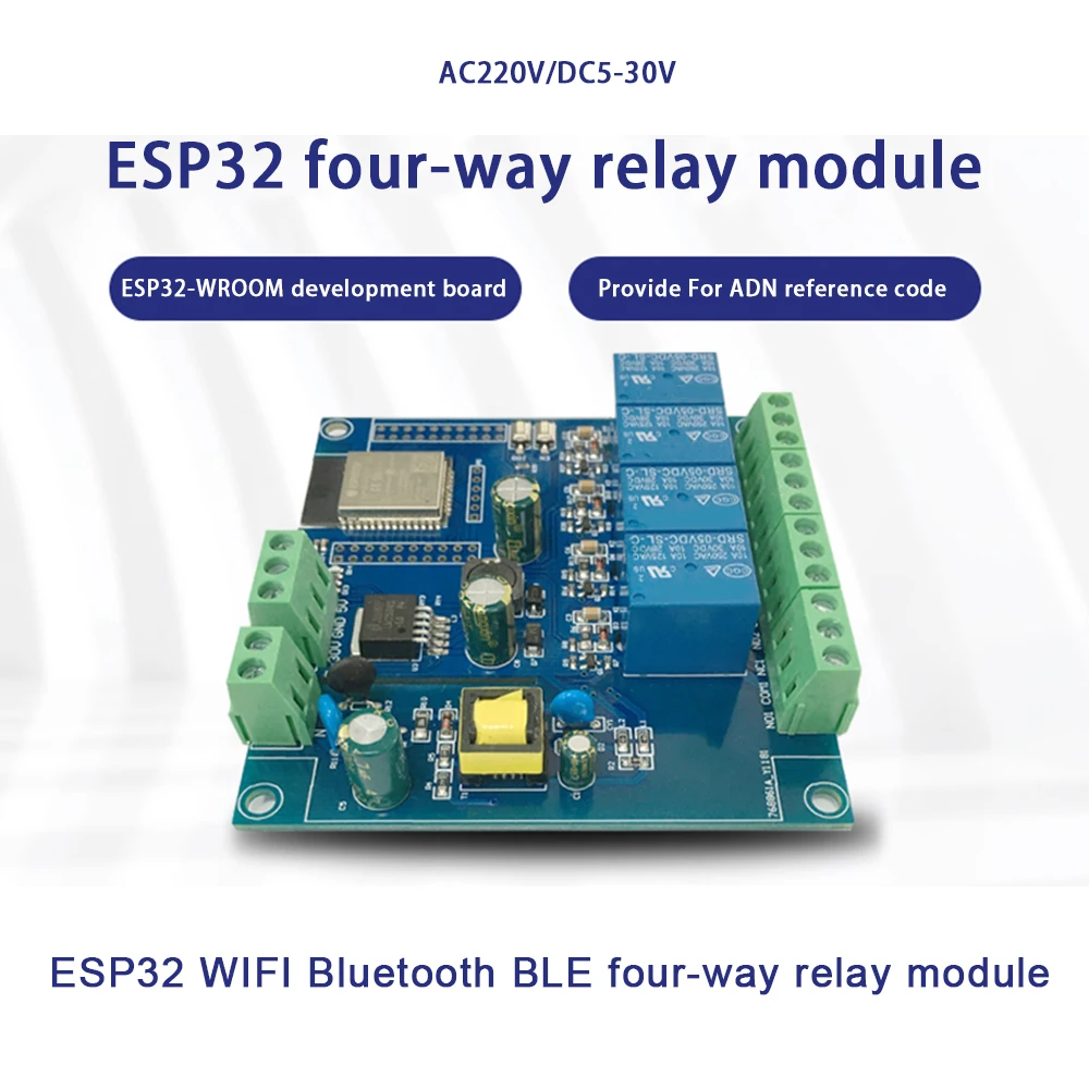 AC/DC ספק כוח ESP32 WIFI עבור Bluetooth זוג 4 CH ממסר מודול ESP32-WROOM פיתוח המנהלים ESP32-C3/ESP-C3-12ו DC 5V-60V - 3