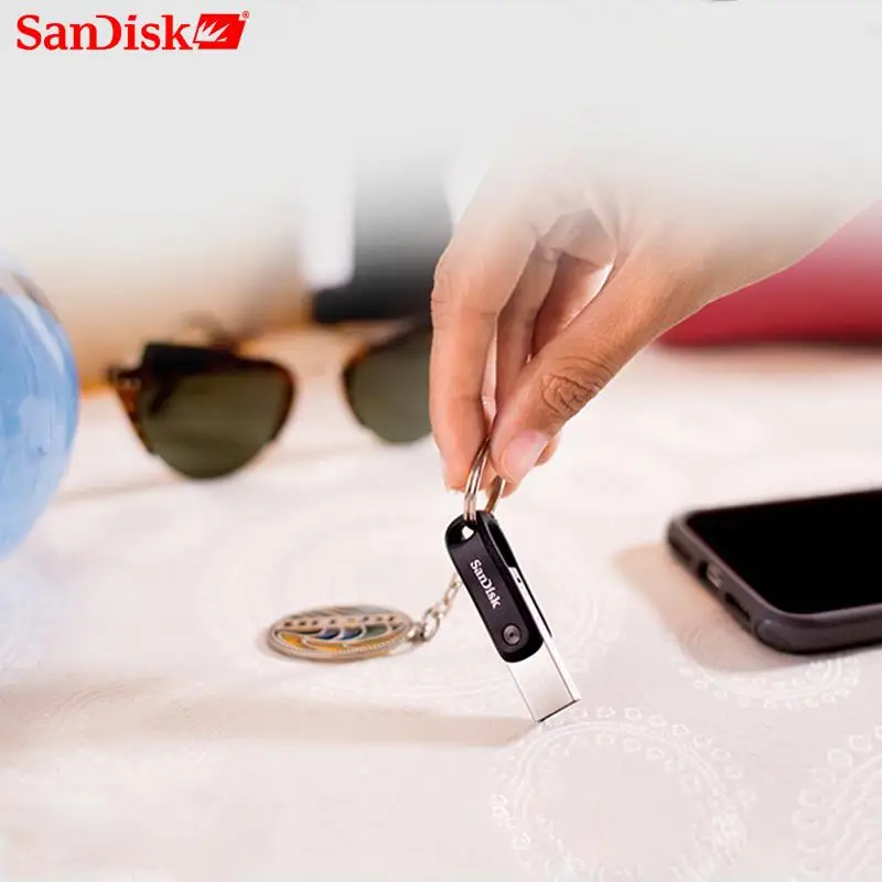SanDisk USB חדש iXPand Flash Drive U דיסק OTG ברק מחבר USB3.0 מקל 256GB 128GB MFi עבור iPhone & iPad SDIX60N - 3
