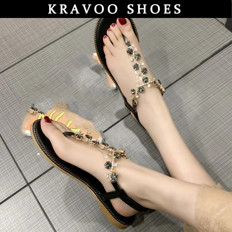 KRAVOO אופנה נשים סנדלים מותרות נשים נעלי מעצבים חוף סנדלי פלטפורמת נעלי נשים האור לנשימה נעלי הרומית - 3