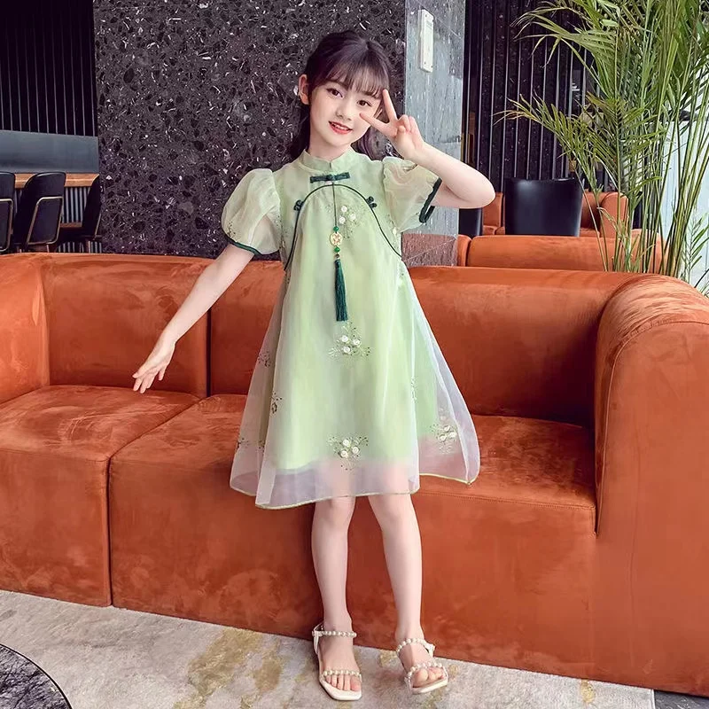 תינוקת Cheongsam שמלת 2022 אופנתי שמלות ערב ילדים הנסיכה Hanfu מלבישים את הילדים בגדים Vestido Orientales פורמאלית שמלות - 3