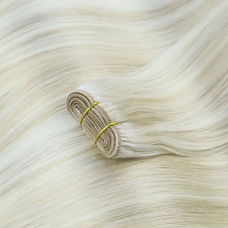 טבעי ישר מכונת רמי תוספות שיער אדם חבילות 100 גר ' /pc שחור חום צבע שיער בלונדיני לתפור בתוך כריכה כפולה עבור סלון - 3
