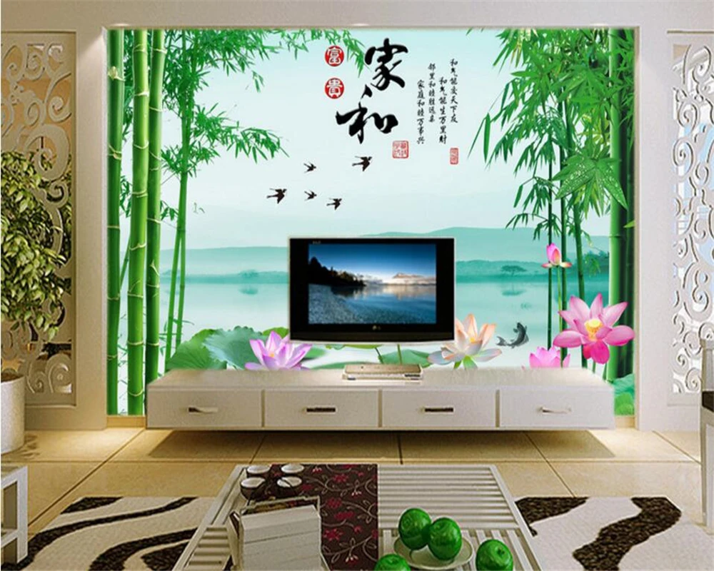 Beibehang מודרני קישוט הבית 3D טפט הביתה ועשיר במבוק לבלוע נוף 3d חדר טפט נוף 3d טפט - 3