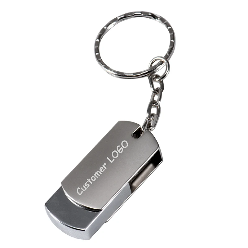 מתנות עסקיות מתכת USB 2.0 כונן פלאש חינם מותאם אישית לוגו כונן עט כסף אמיתי קיבולת זיכרון 64GB/32GB/16GB/8GB דיסק U - 3