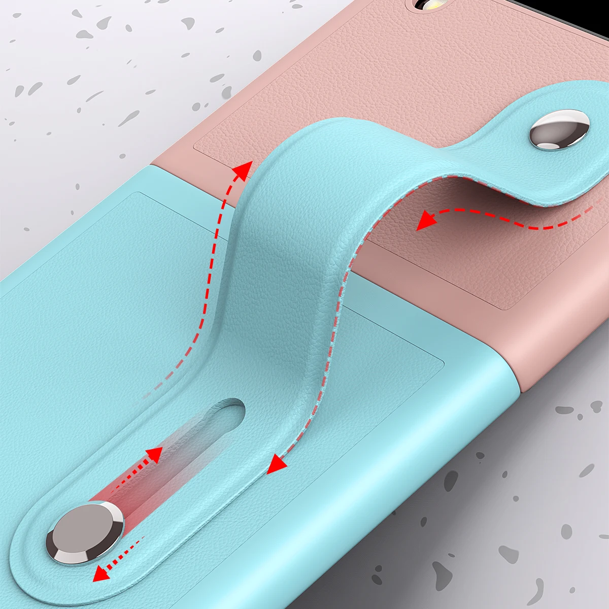 2022 למתוח צמיד Case for Samsung Galaxy Z Flip 4 3 5 גרם יצירתי בעל PU כיסוי אנטי-טוק מקרים Galaxy Z Flip3 Flip4 - 3