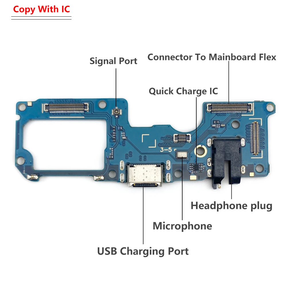 10Pcs，טעינת USB שקע יציאת מיקרופון מחבר מזח לוח להגמיש כבלים תיקון עבור OPPO A1k A3S A5S Realme 7 8i 2 C12 C15 C21 - 3