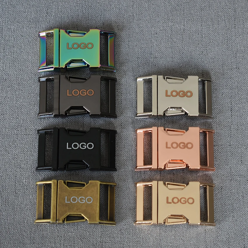 לוגו 100 יח ' מתכת צד לשחרר את האבזמים Pack עבור 20mm אנו מציעים חינם אותיות שירות DIY אביזרים-שבע colores - 3