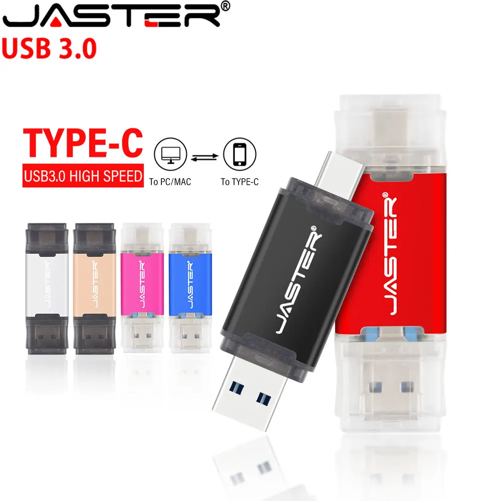 במהירות גבוהה מסוג C-USB 3.0 Flash Drive 64GB אדום OTG מקל זיכרון 64GB שחור עסקים יצירתיים מתנה כונן עט 32GB זהב Pendrive - 3