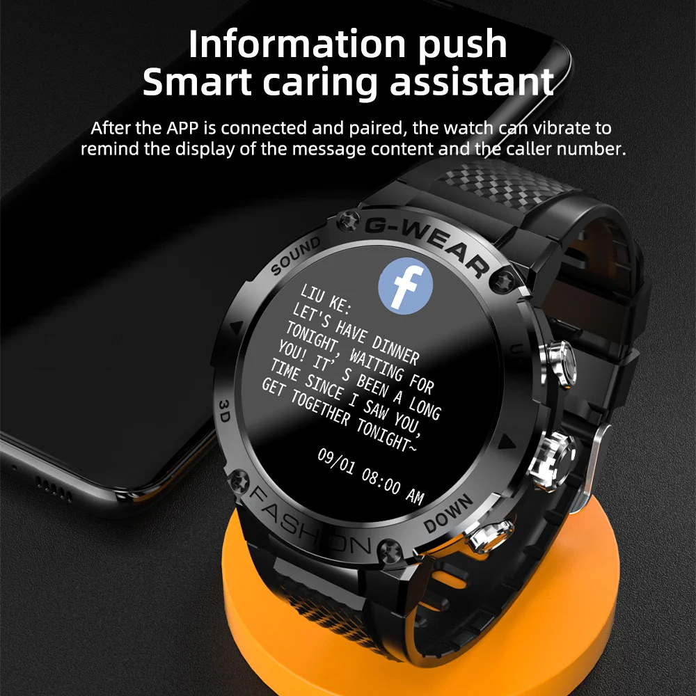 חדש 2023 ספורט שעון חכם מלא מסך המגע Bluetooth שיחות Smartwatch גברים כושר גשש קצב לב צג הטלפון את השכל - 3